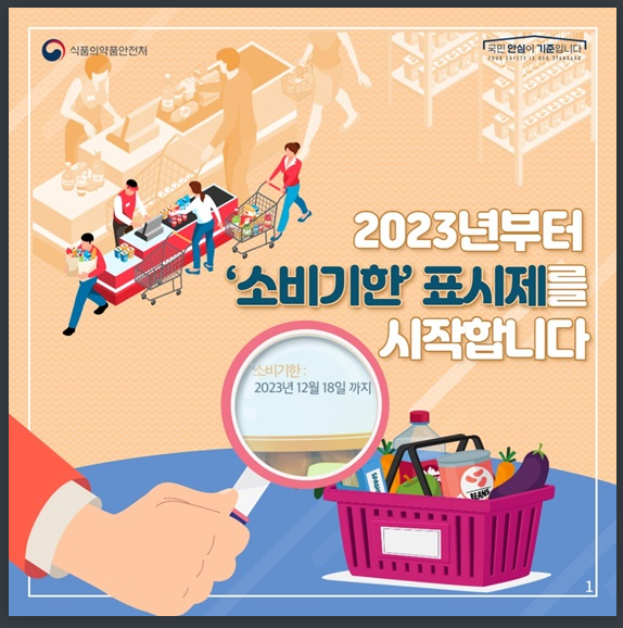2023년부터 바뀌는 ‘소비기한 표시제’…뭐가 좋을까? 식품의약품안전처 2023년부터 바뀌는 ‘소비기한 표시제’…뭐가 좋을까? 식품의약품안전처