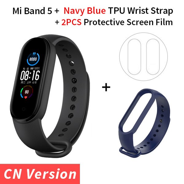 최근 인기있는 Xiaomi Mi Band 5 팔찌 AMOLED 터치 스크린 피트니스 트랙 스마트 홈 컨트롤 심박수 모니터 스포츠 팔찌 6 색, CN Add NavyBlue_11 좋 최근 인기있는 Xiaomi Mi Band 5 팔찌 AMOLED 터치 스크린 피트니스 트랙 스마트 홈 컨트롤 심박수 모니터 스포츠 팔찌 6 색, CN Add NavyBlue_11 좋