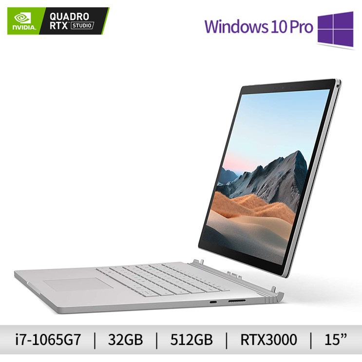 후기가 좋은 서피스북3 15 i7 32GB 512GB Quadro RTX3000 TLQ-00019 Win10Pro, 기본상품 추천해요