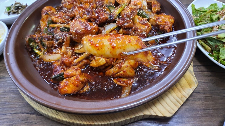  [진주 호탄동 해송] 돌판에 나오는 닭찜 먹은 후 꼭 볶음밥 먹어야되는 찜닭 맛집 해송돌판닭찜