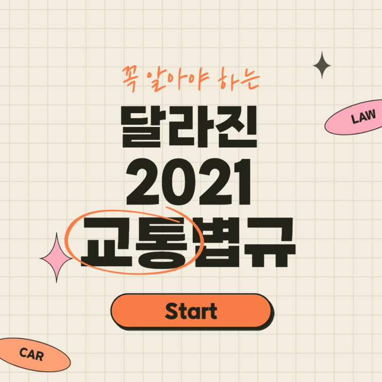 [대학생이 알아야 하는 생활법률] 꼭 알아야 하는 달리진 2021 교통법규