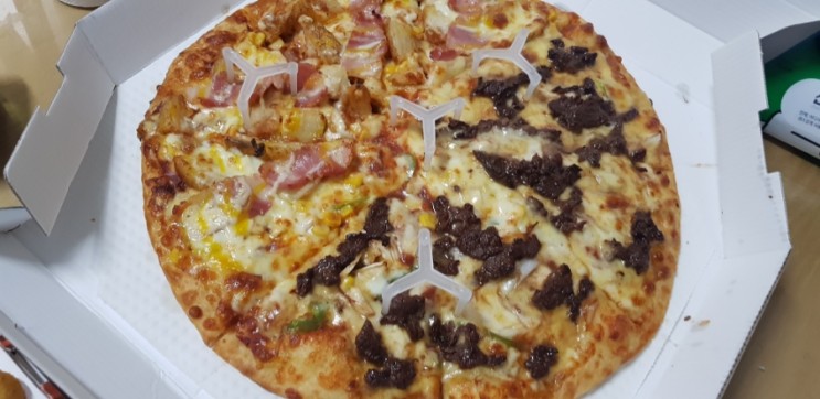 피자헤븐 안양연성대점 내돈내먹 두가지맛 피자 하프앤하프