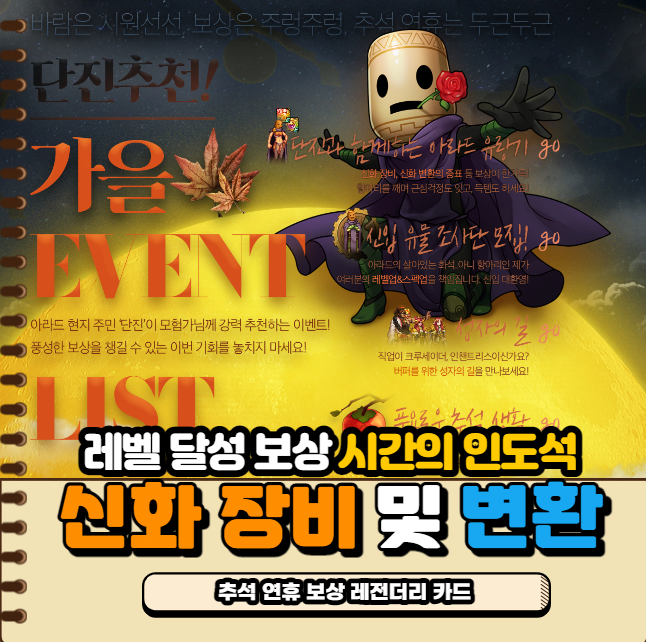  던전앤파이터 시너지 캐릭터 개편 및 신화 장비 보상 이벤트