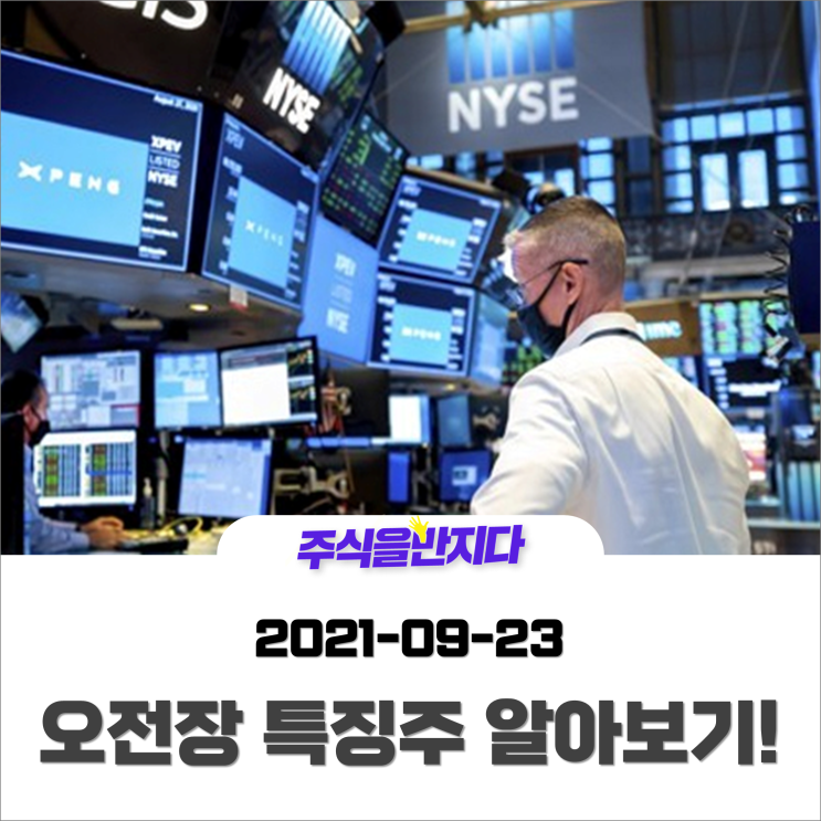  [오전장 특징주] ‘헝다 쇼크’ 진정, 뉴욕증시 반등 마감에 따른 개별종목 재료는?