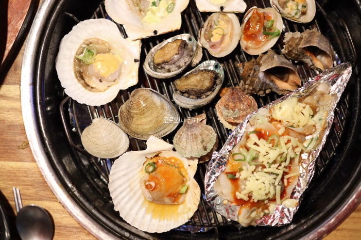  첨단 조개구이 오션 : 첨단 2지구 포장마차 왕새우소금구이 맛집