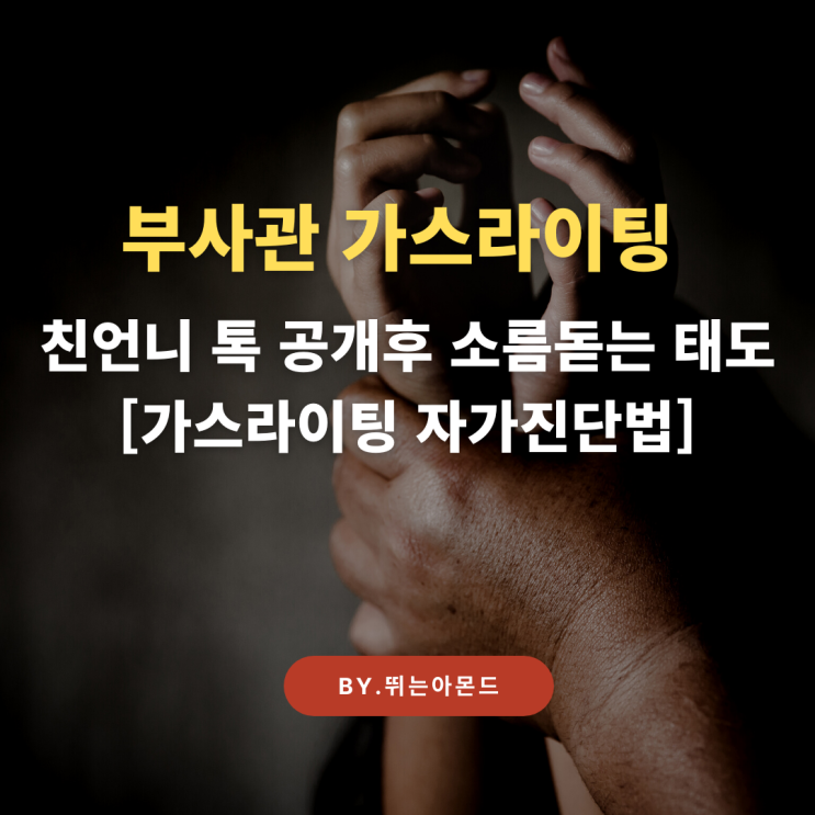  부사관 가스라이팅 변명글 충격.부사관 신상은?  (feat.가스라이팅 자가진단법)