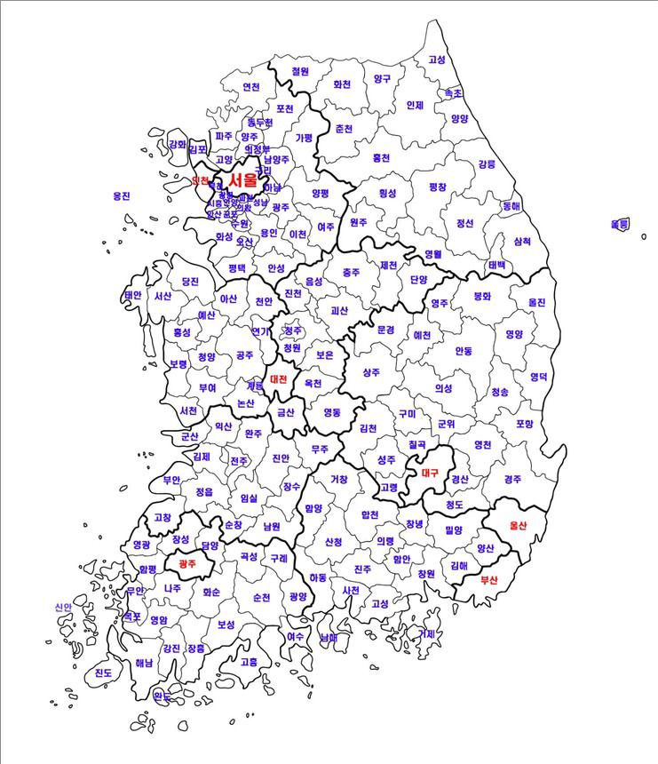  전국 시군 요약지도