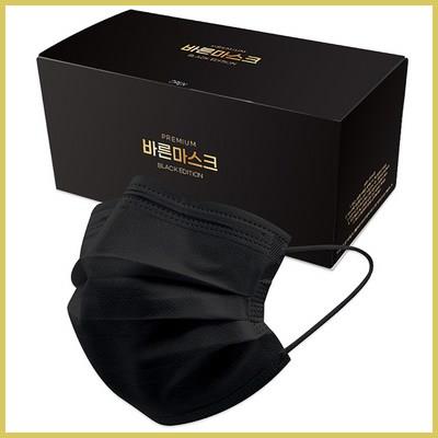  바른 일회용 마스크 블랙 성인용 믿고 보는 인기 쇼핑 정보 