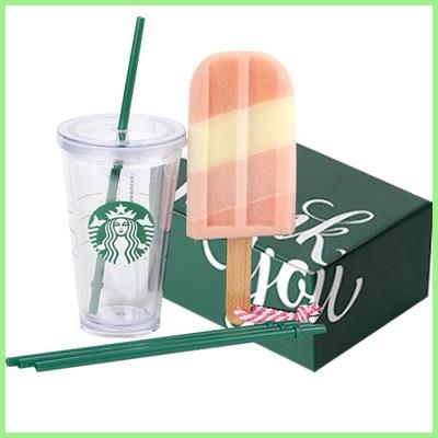  스타벅스 뉴로고 콜드컵 473ml + 스펀지 브러쉬 + 그란데 빨대 3p + 선물포장박스 세트 실제 구매 정보 확인하세요 