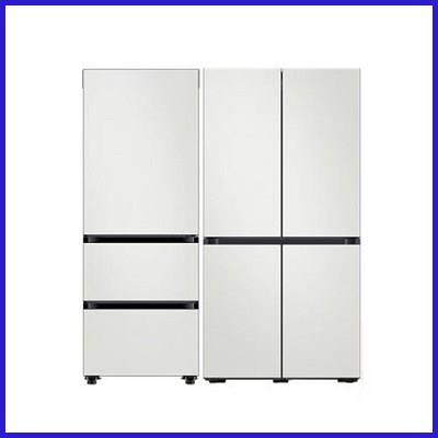  삼성 비스포크 키친핏 냉장고&김치냉장고 RF60A91C3AP+RQ33T7412AP(전체코타화이트) 놓치면 후회 