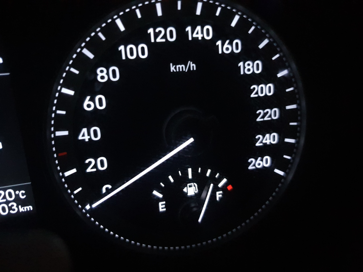 [실험 글] 이번엔 100km/h!, 가스차 정속주행 고속연비는? (그랜저IG, 18인치 휠)