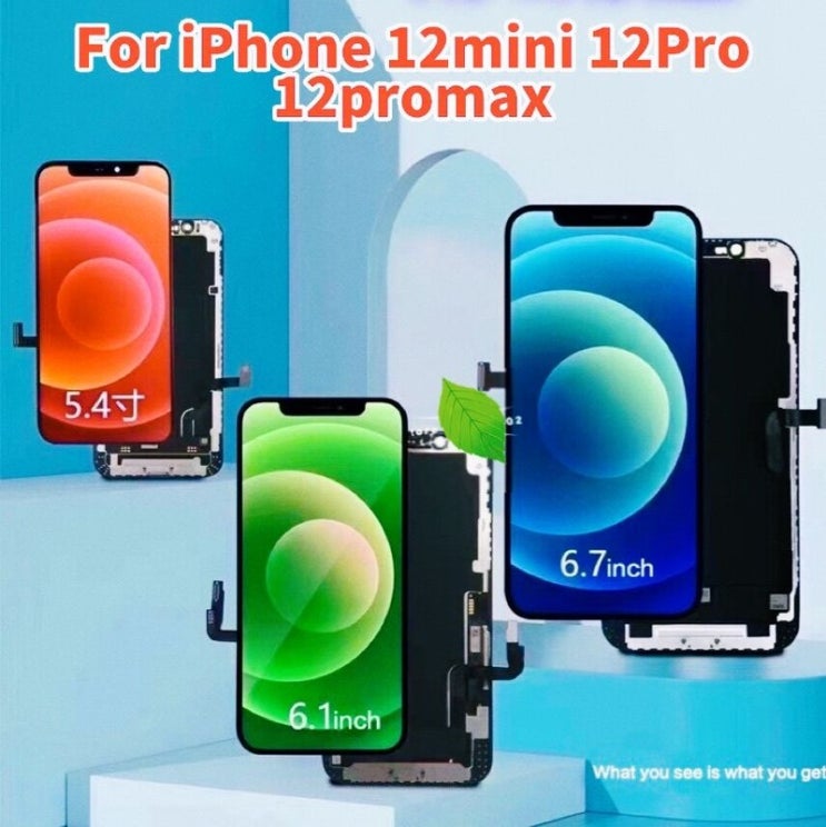 가성비 좋은 iPhone 12 Pro max LCD 디스플레이용 RJ incell 화면 데드 픽셀 교체 없이 테스트된 12Pro Lcd 디지타이저 구성 요소 디스플레이, 협동사,