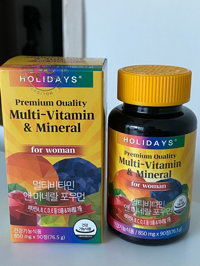 여성종합비타민, 홀리데이즈 멀티비타민 앤 미네랄 한알로