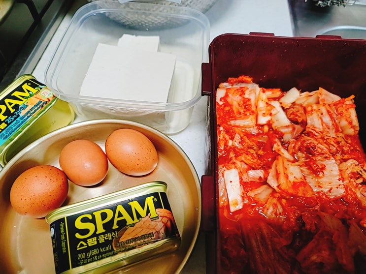  술안주 베스트 스팸 두부김치 만드는법