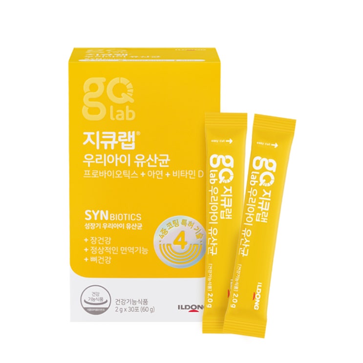 많이 찾는 일동제약 지큐랩 우리아이 유산균, 2g, 30개 좋아요