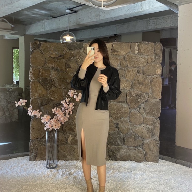  데일리 블루종 라운드 자켓 black