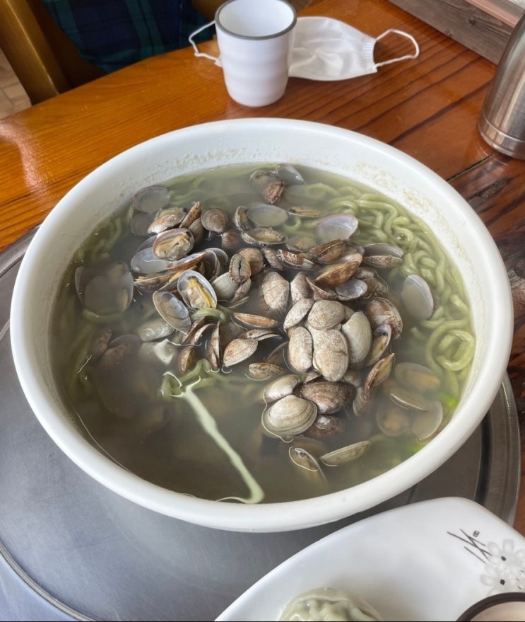 방자네바지락칼국수::기흥구 어정 동백맛집  감태바지락칼국수 푸짐함