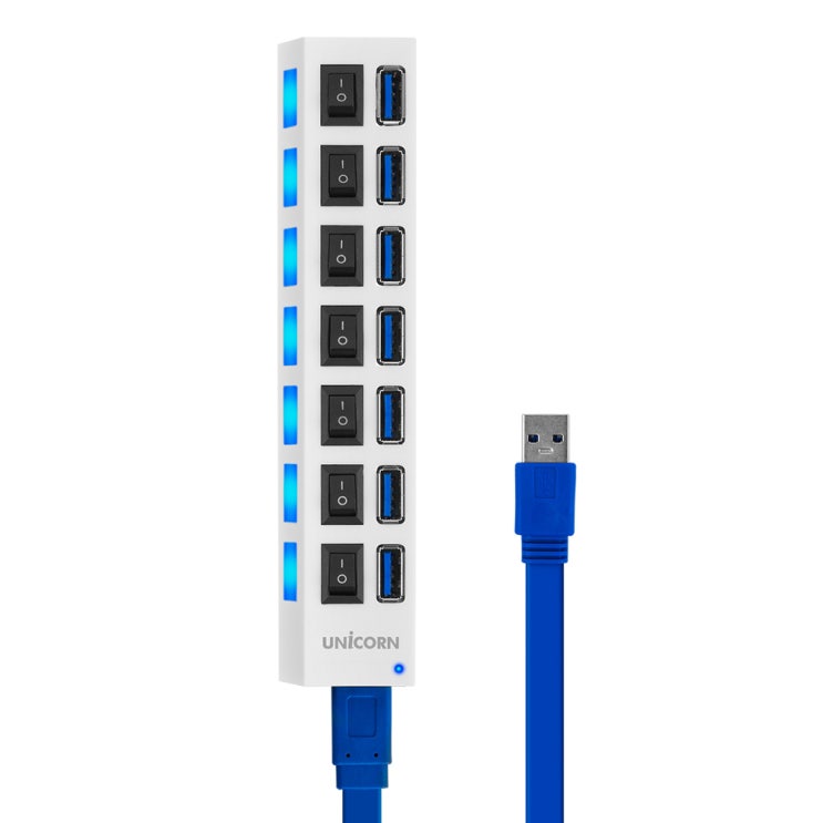 가성비 뛰어난 유니콘 USB3.0 7포트 허브 각포트 전원버튼 XH-Q5, Silver 추천합니다