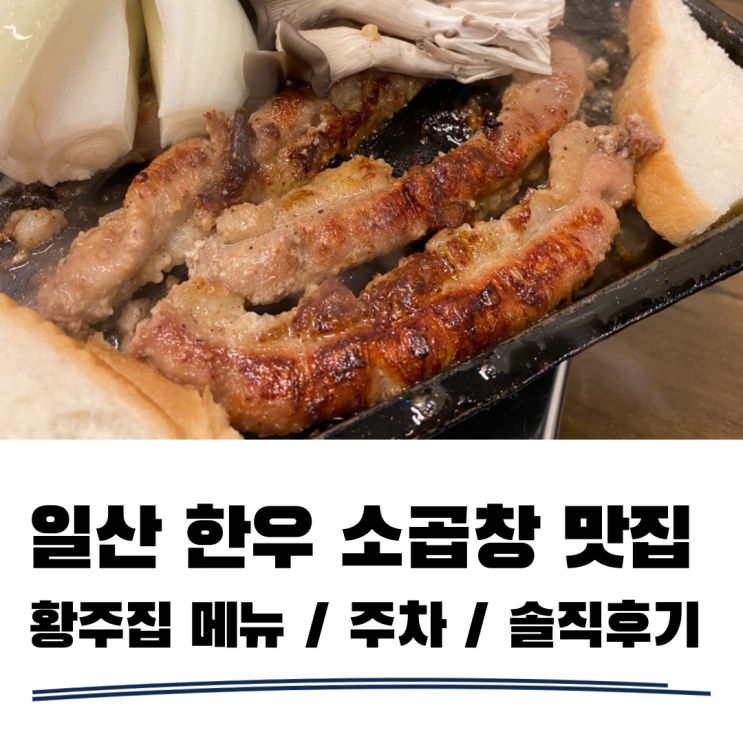 일산 황주집 한우소곱창전문점 곱창맛집으로 추천