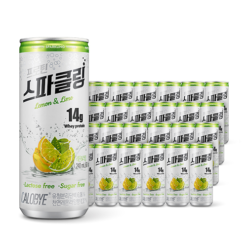 선택고민 해결 칼로바이 프로틴 스파클링 레몬 엔 라임, 24개입, 240ml 좋아요