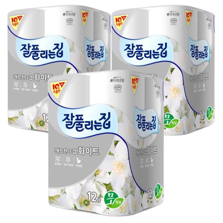 가성비갑 잘풀리는집 깨끗한3겹 화이트 롤화장지 27m, 12롤, 3개 추천합니다 가성비갑 잘풀리는집 깨끗한3겹 화이트 롤화장지 27m, 12롤, 3개 추천합니다
