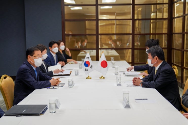 정의용 외교부 장관 UN총회 계기로 한미일 회담