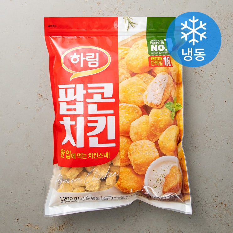 리뷰가 좋은 하림 팝콘치킨 (냉동), 1200g, 1개 좋아요