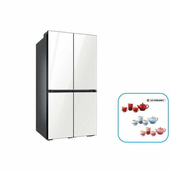 가성비 뛰어난 삼성 비스포크 냉장고 5도어(글라스) RF85T9203AP+르크루제 티세트 랜덤, 색상:글램화이트 좋아요 가성비 뛰어난 삼성 비스포크 냉장고 5도어(글라스) RF85T9203AP+르크루제 티세트 랜덤, 색상:글램화이트 좋아요