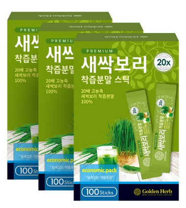  골든허브 프리미엄 새싹보리 착즙분말 스틱새싹보리
