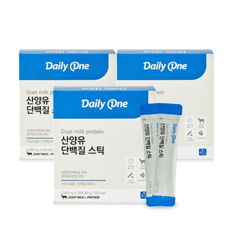 최근 많이 팔린 데일리원 산양유 단백질 스틱 30포, 3통 ··· 최근 많이 팔린 데일리원 산양유 단백질 스틱 30포, 3통 ···