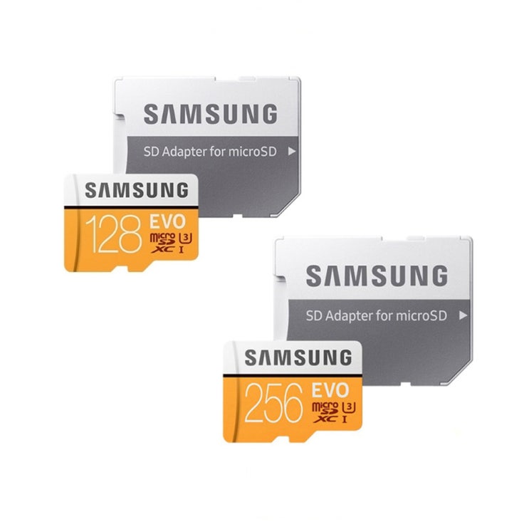 선호도 높은 삼성전자 EVO 마이크로SD 메모리카드 128GB + 256GB + SD어댑터 2p, 1세트 ···
