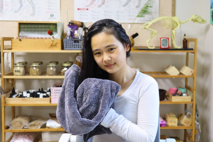  헤어타올 보들보들 부드럽고 물기 흡수력 짱짱해요