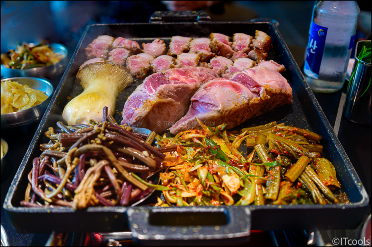  화려한 만칼집 삼겹살 한판 잠실 경찰병원역 맛집 - 한림돈가 고기집