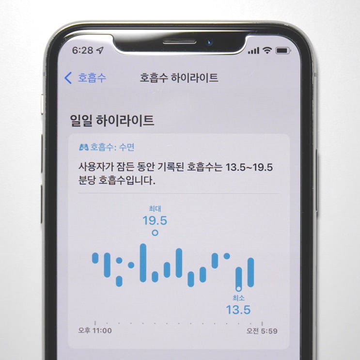  애플워치 호흡수에 관하여
