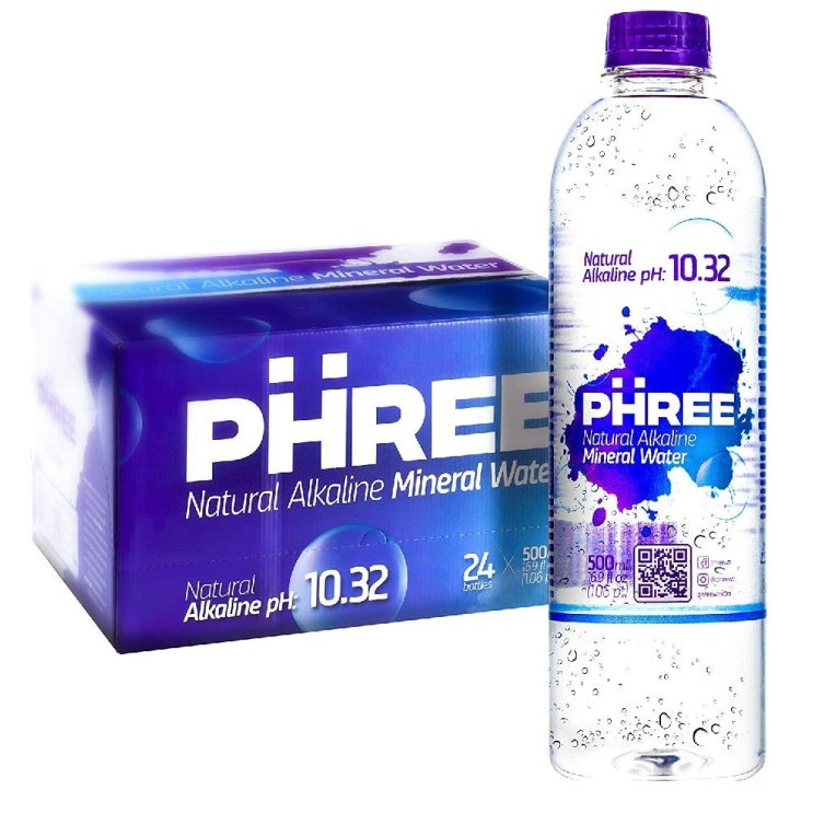 선호도 높은 PHREE WATER 퓌레워터 네츄럴 알칼리성 생수 24병 각 500ml, 1개, 1ml ···