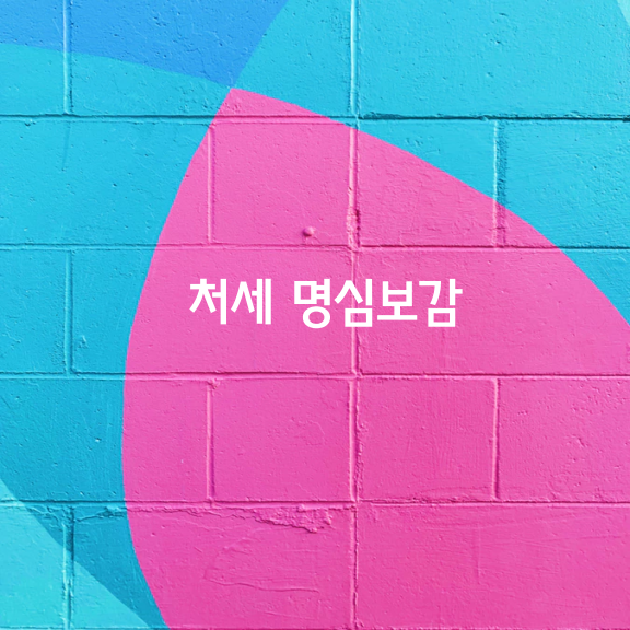  [처세 명심보감]