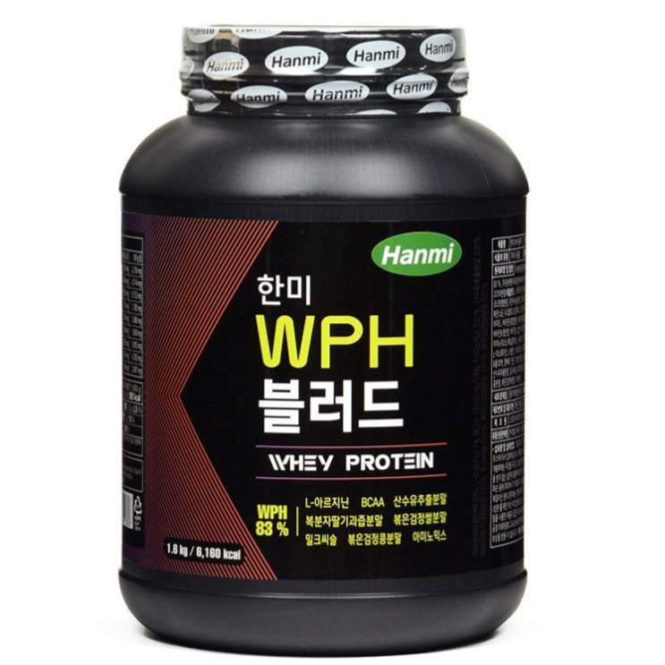 잘팔리는 한미 WPH 블러드 단백질보충제 아르기닌 프로틴쉐이크 유청단백질 헬스보충제 1.6kg, 단품 추천합니다