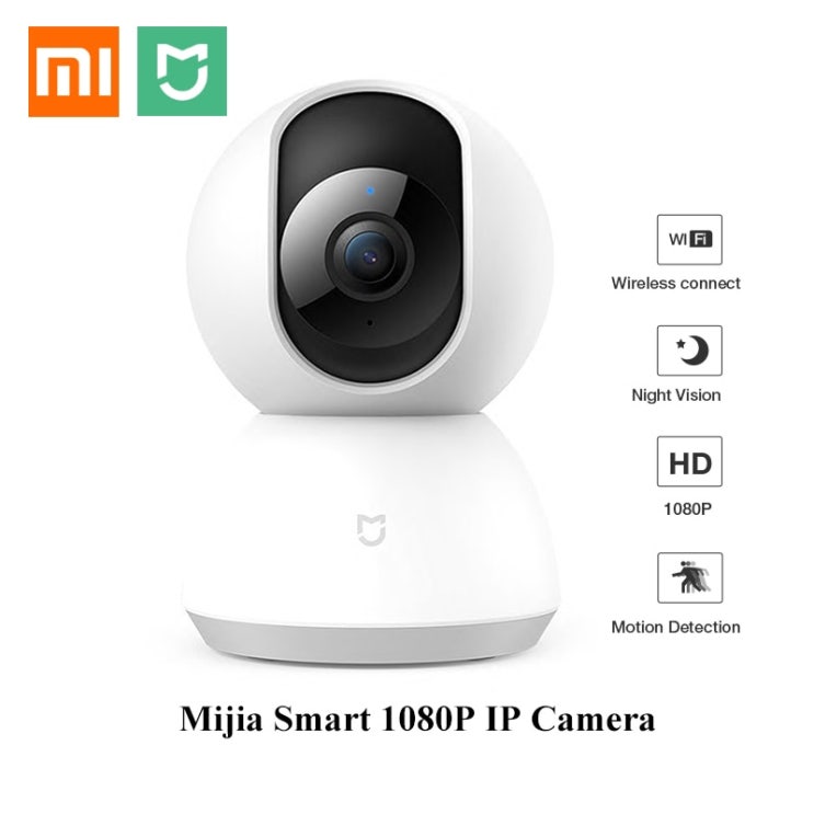 많이 찾는 Xiaomi Mijia 스마트 카메라 IP 웹캠 1080P WiFi 팬 틸트 야간 투시경 360 앵글 비디오 캠보기 베이비 모니터 홈 보안 카메라|360도 비디오 카메라