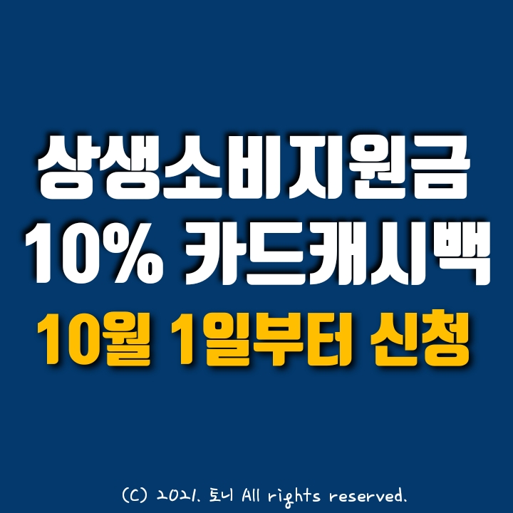 코로나 '상생소비지원금' 10% 카드캐시백 신청. 10월 1일부터 11월까지 시행. 지역상권 외 영화관.배달앱.여행예약도 인정