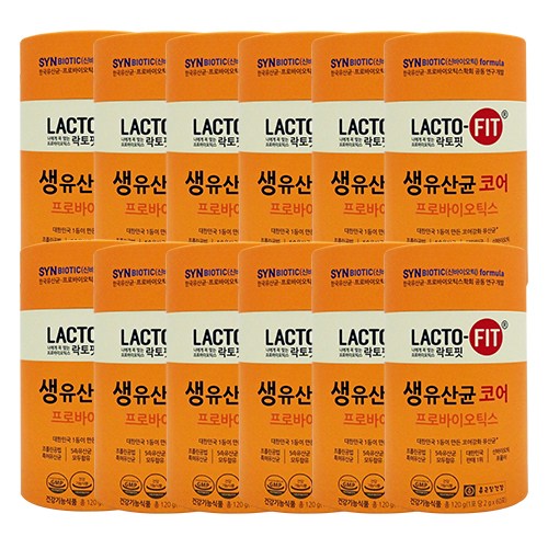 가성비갑 종근당 락토핏 생유산균 코어, 120g, 12개 추천해요