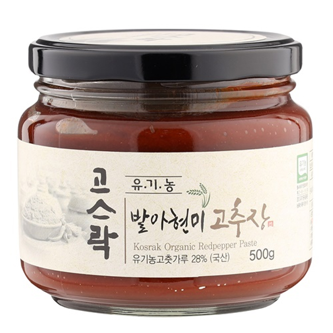 구매평 좋은 고스락 유기농 발아 현미 고추장, 500g, 1개 좋아요