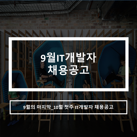  9월 마지막주IT개발자 채용공고리스트