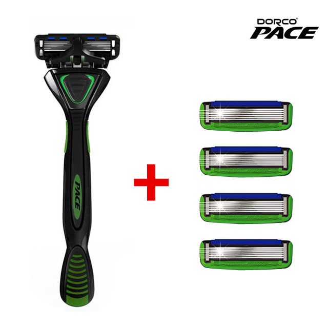 잘나가는 도루코 PACE 6중 면도기 + 면도날 4개, 1세트 좋아요 잘나가는 도루코 PACE 6중 면도기 + 면도날 4개, 1세트 좋아요