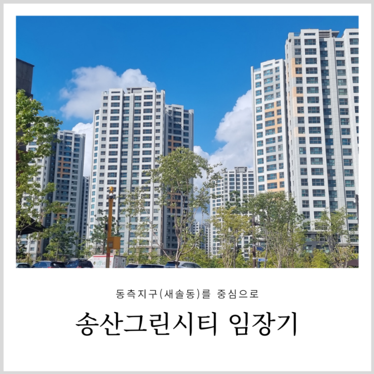 송산그린시티 임장기: 동측지구(새솔동)를 중심으로 송산그린시티 임장기: 동측지구(새솔동)를 중심으로