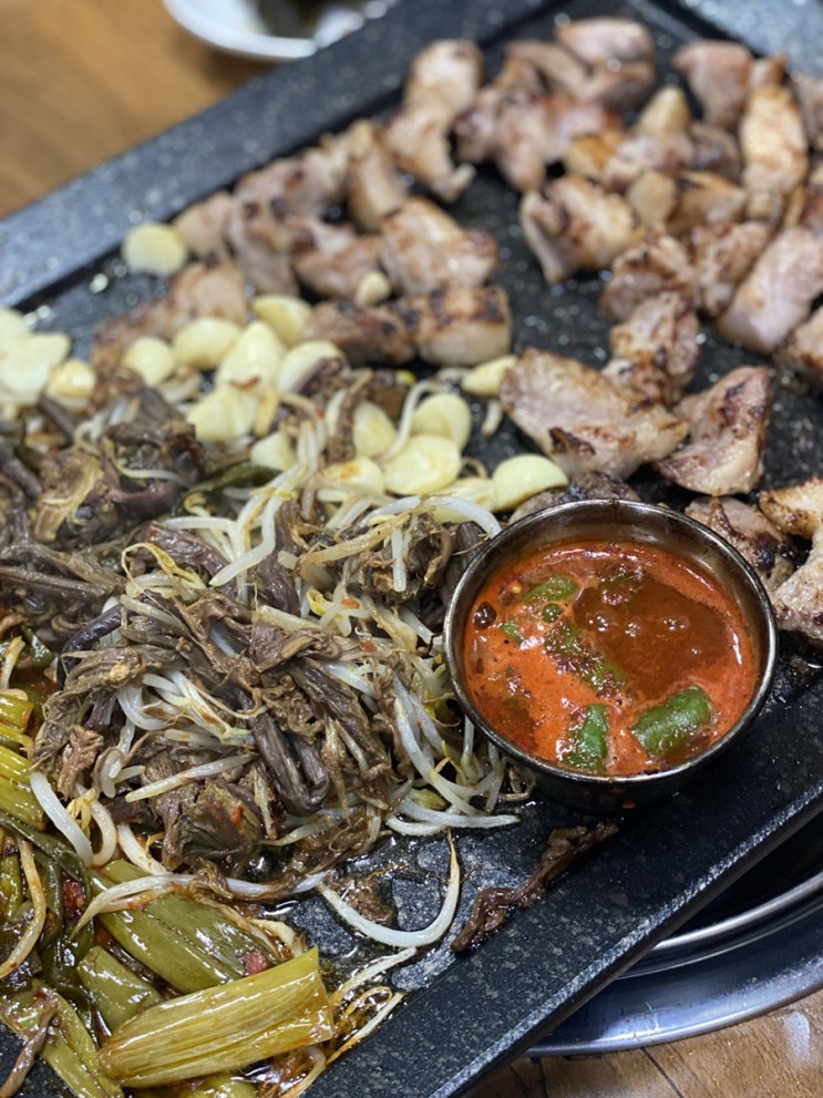  제주 제주시청근처 저녁 :: 훔쳐온 뒷고기 -  뒷고기와 해물라면