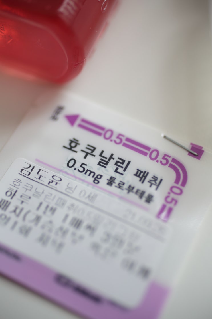  기관지확장제 호쿠날린패취 11개월 아기 처방