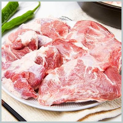  고고축산 국내산 돼지고기 뽈살 1kg 꿀정보 