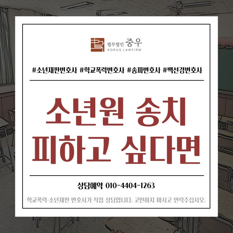  소년원 송치를 피하고 싶다면