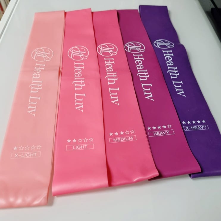  헬스럽 루프밴드 힙업 스쿼트 밴드 5단계 세트 짱짱하다잉