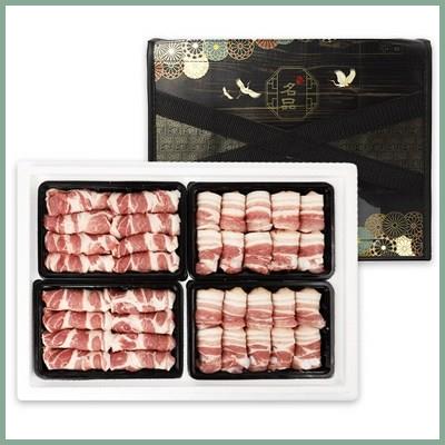  10+1 한돈선물세트 특허 소백산 쑥돈 삼겹살2구 목살2구 4구선물세트 1.2kg 포장 + 소스 증정 + 추석감사장제공 단체할인 후회없는 선택 